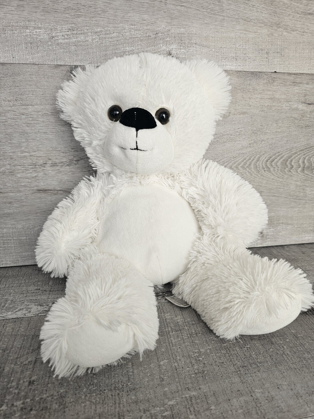 Fiesta Teddy White Polar Bear Plush Fuzzy 11" Stuffed Animal Lovey Soft Cuddly